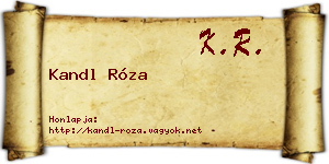 Kandl Róza névjegykártya