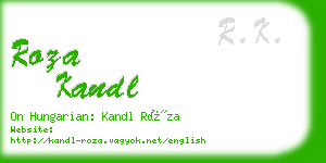 roza kandl business card